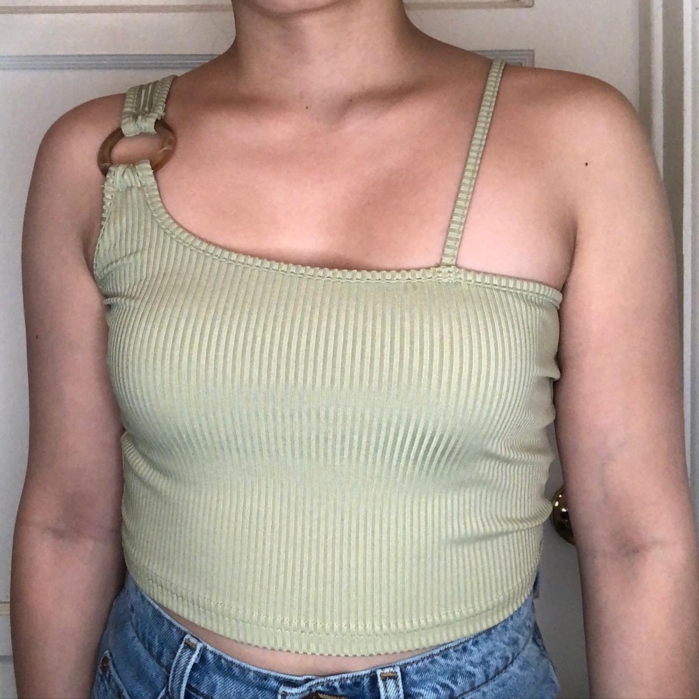 Light green crop top